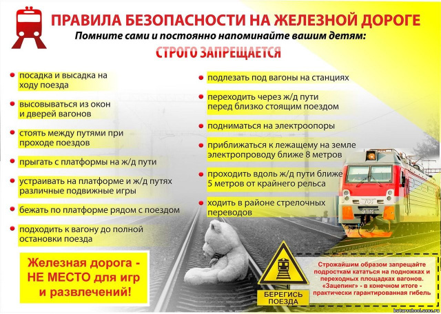 Правила безопасности на железной дороге - ГБПОУ РО «МАПТ»